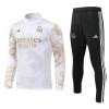 Sudadera De Entrenamiento Real Madrid Cremallera De Cuarto 2024-25 Blanca - Niño